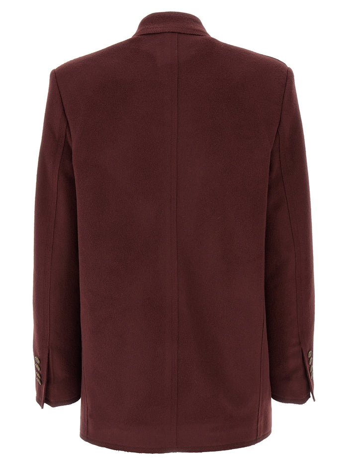 Etro 90% wool blazer in burgundy — view 2