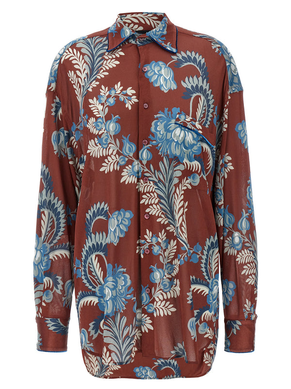 Etro 100% viscose blouse in brown