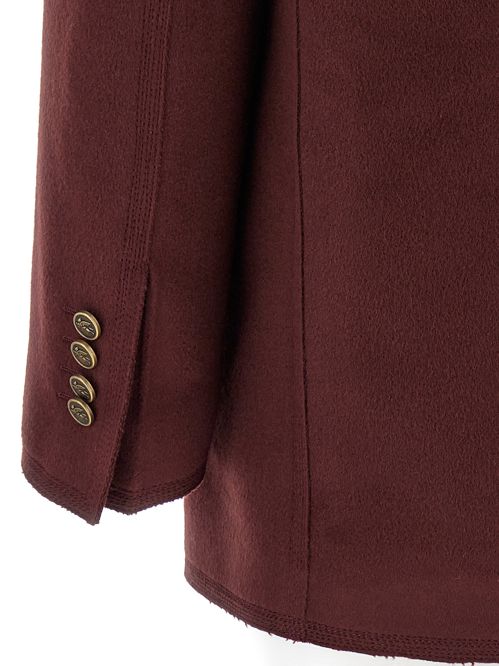 Etro 90% wool blazer in burgundy — view 4
