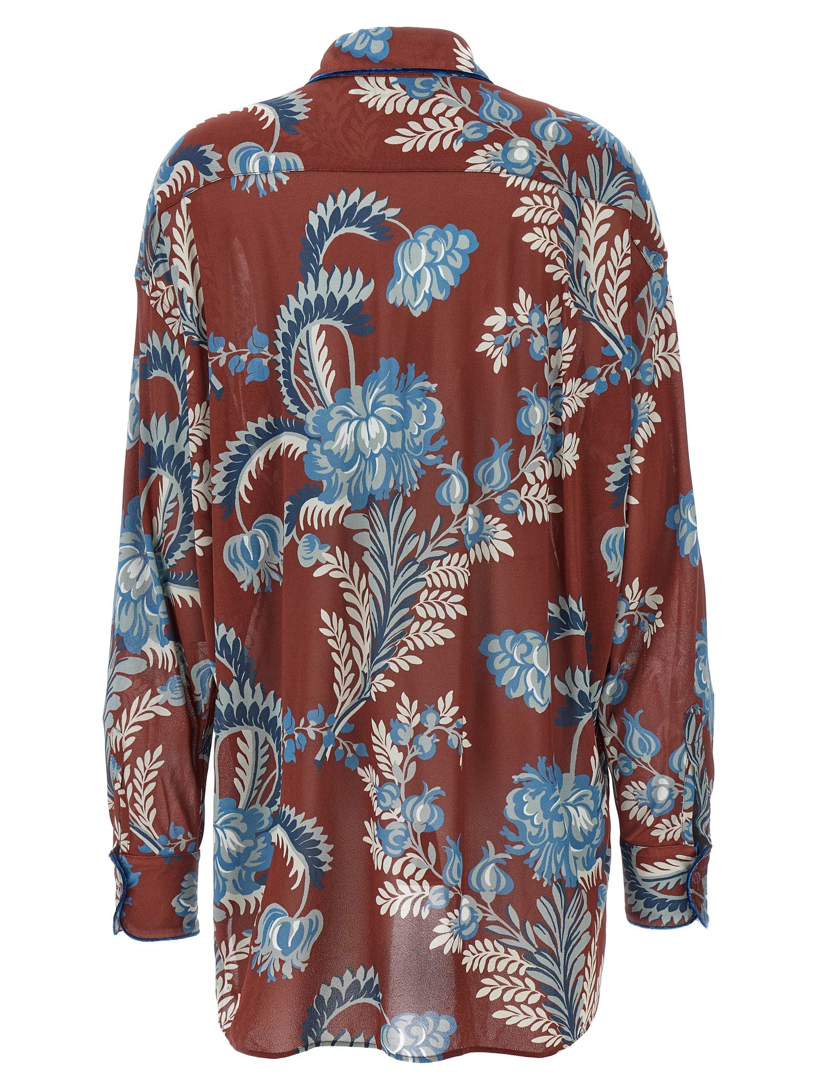 Etro 100% viscose blouse in brown — view 2