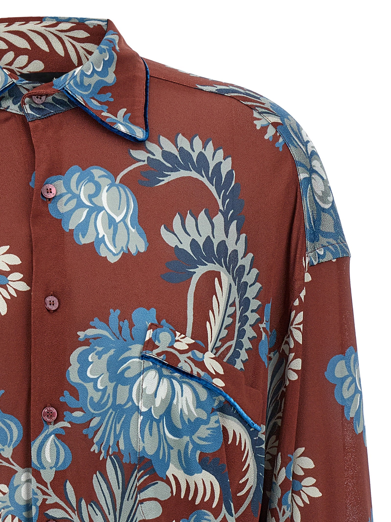 Etro 100% viscose blouse in brown — view 3