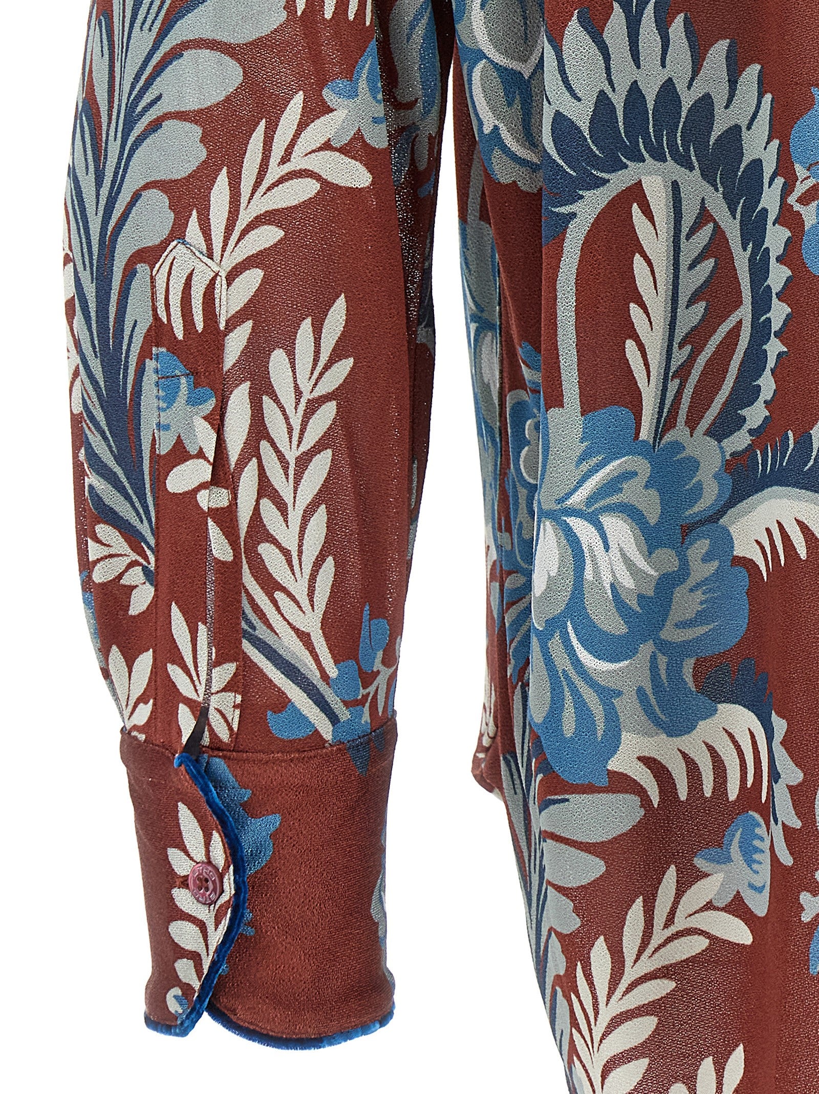 Etro 100% viscose blouse in brown — view 4