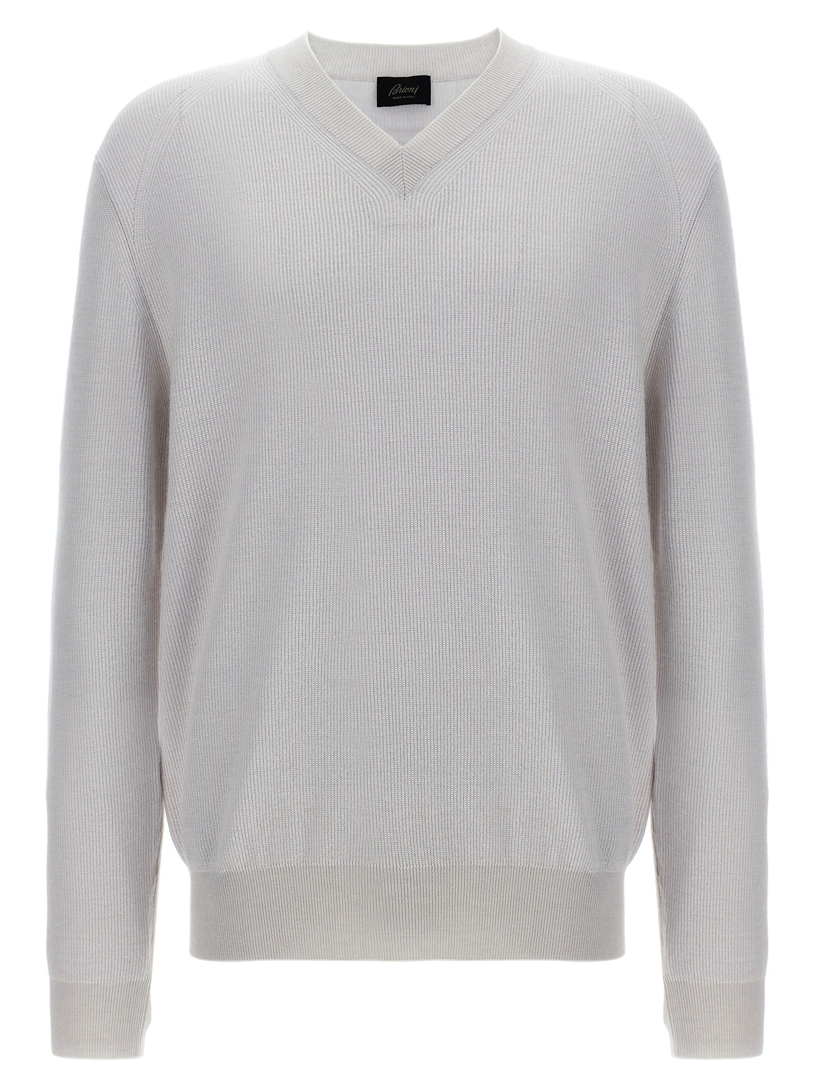 Brioni 64% cashmere cardigan in white