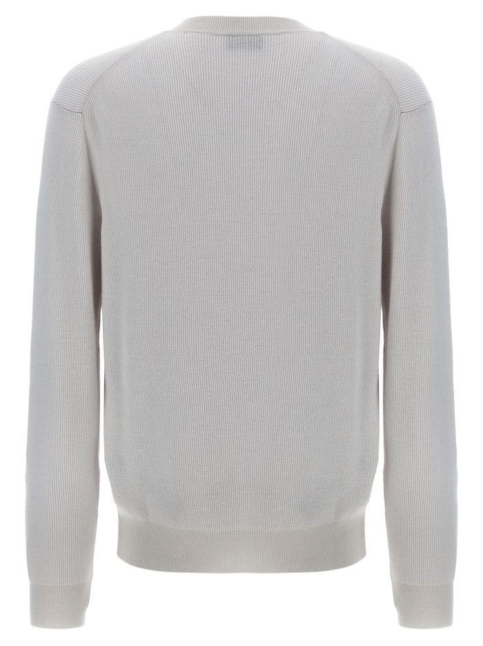 Brioni 64% cashmere cardigan in white — view 2