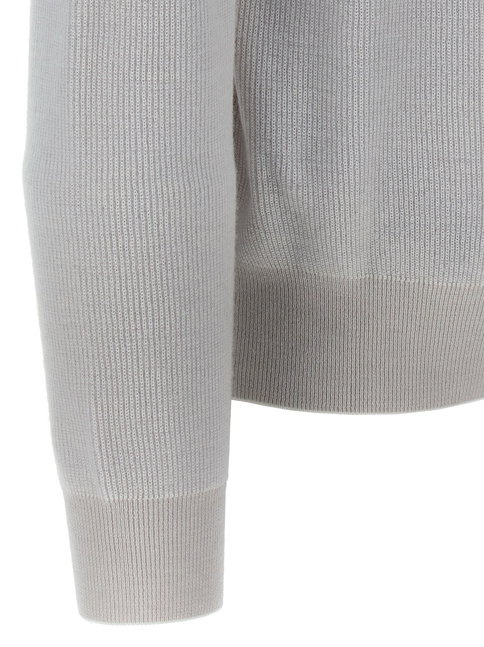 Brioni 64% cashmere cardigan in white — view 4