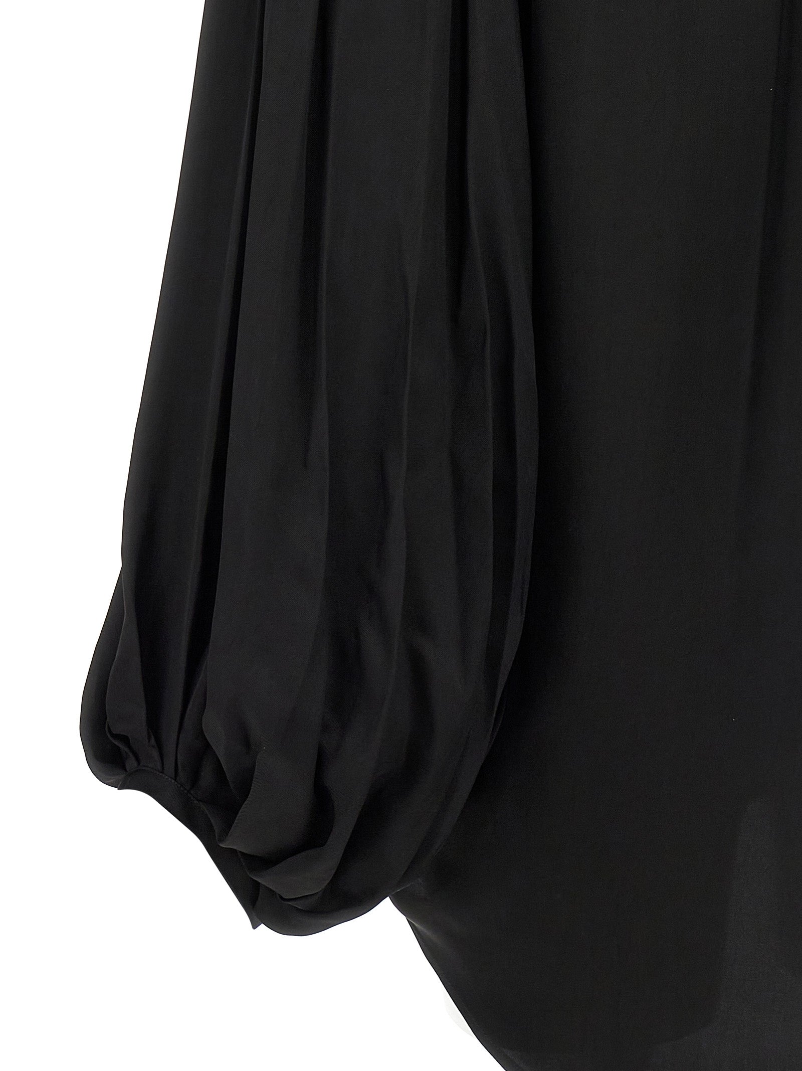 Khaite 100% Cupro blouse in black — view 4