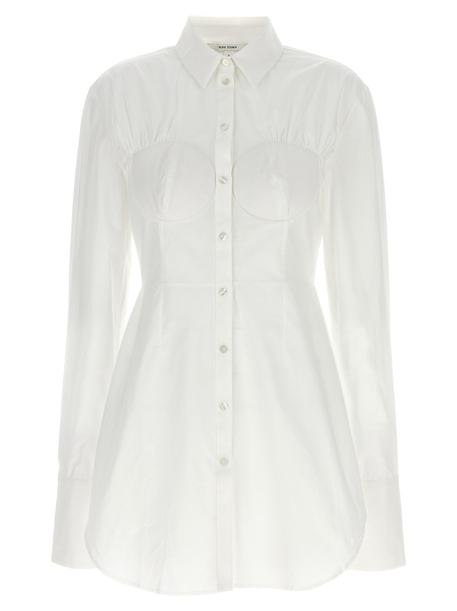 Nensi Dojaka 100% cotton blouse in white
