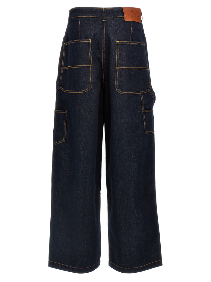 Etro 70% Cotton jeans in navy — view 2
