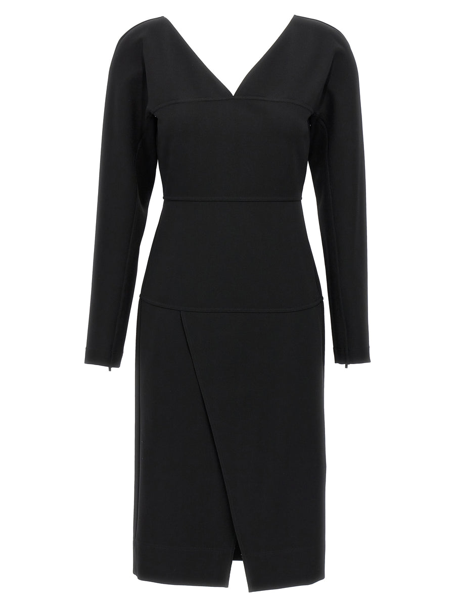 Fendi 75% viscose dress in black
