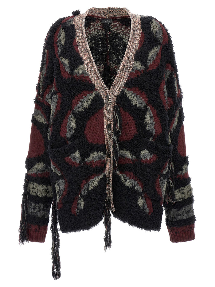 Etro 95% wool cardigan in multicolor