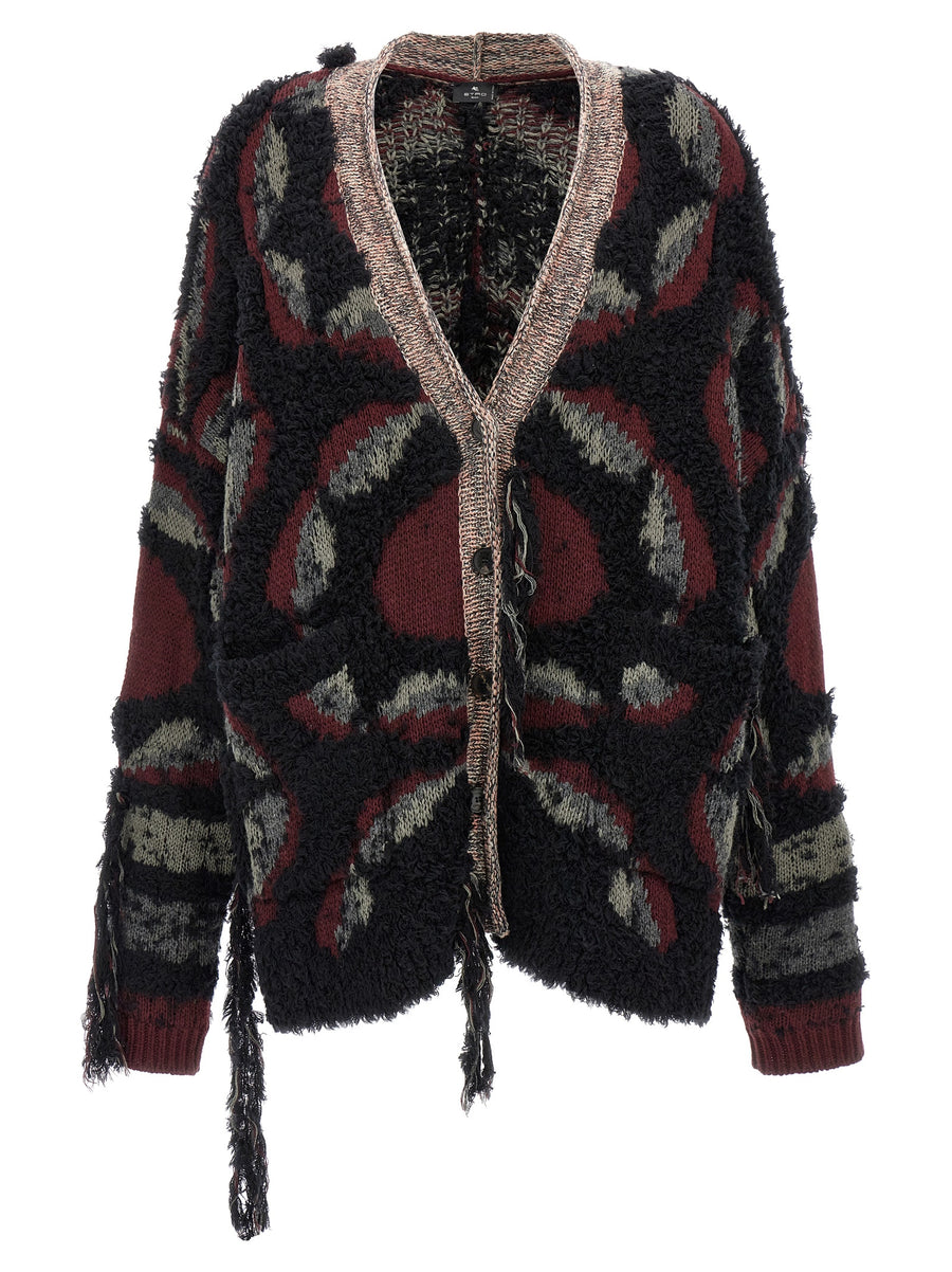 Etro 95% wool cardigan in multicolor