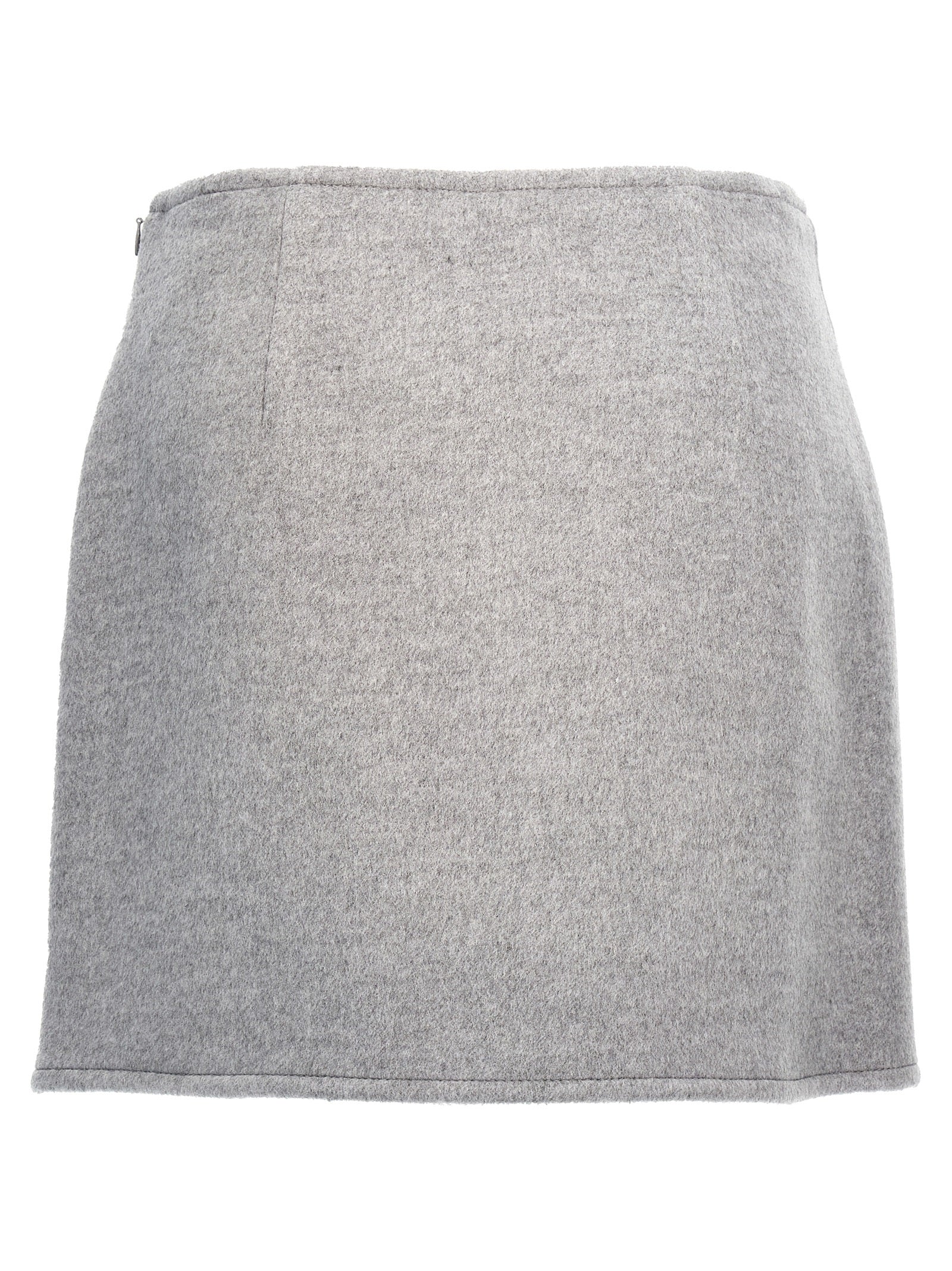 Tory Burch 100% Wool skirt in gray — view 2