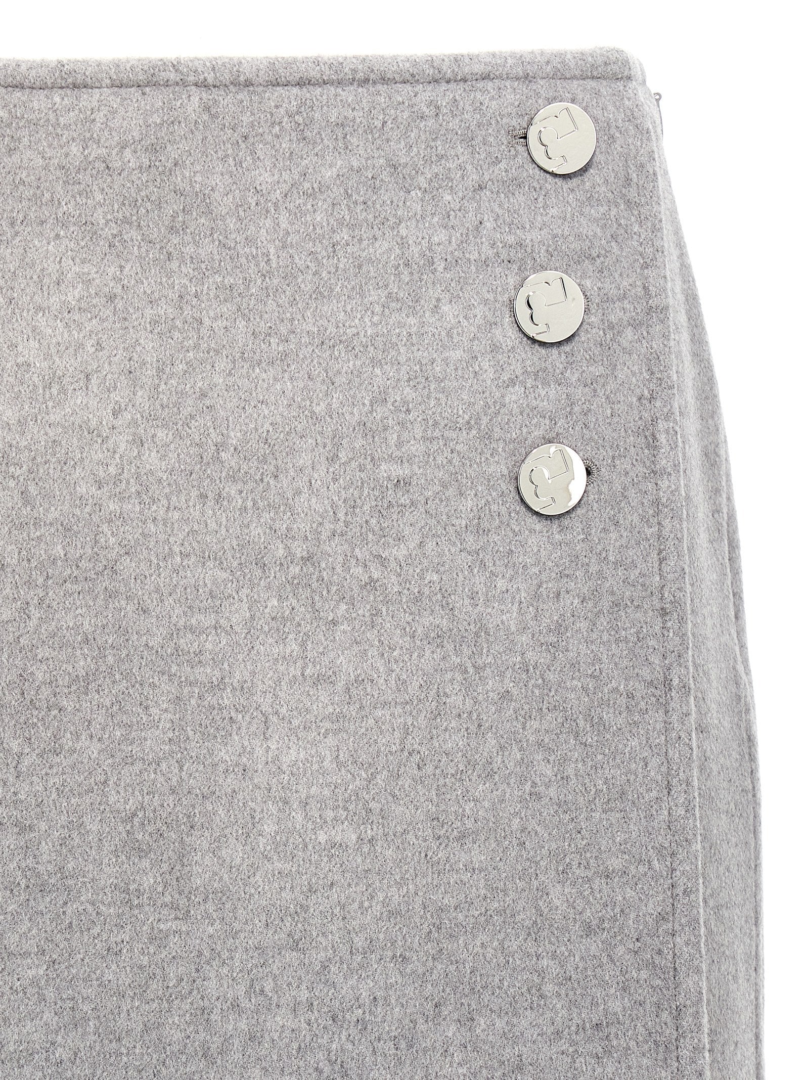 Tory Burch 100% Wool skirt in gray — view 3