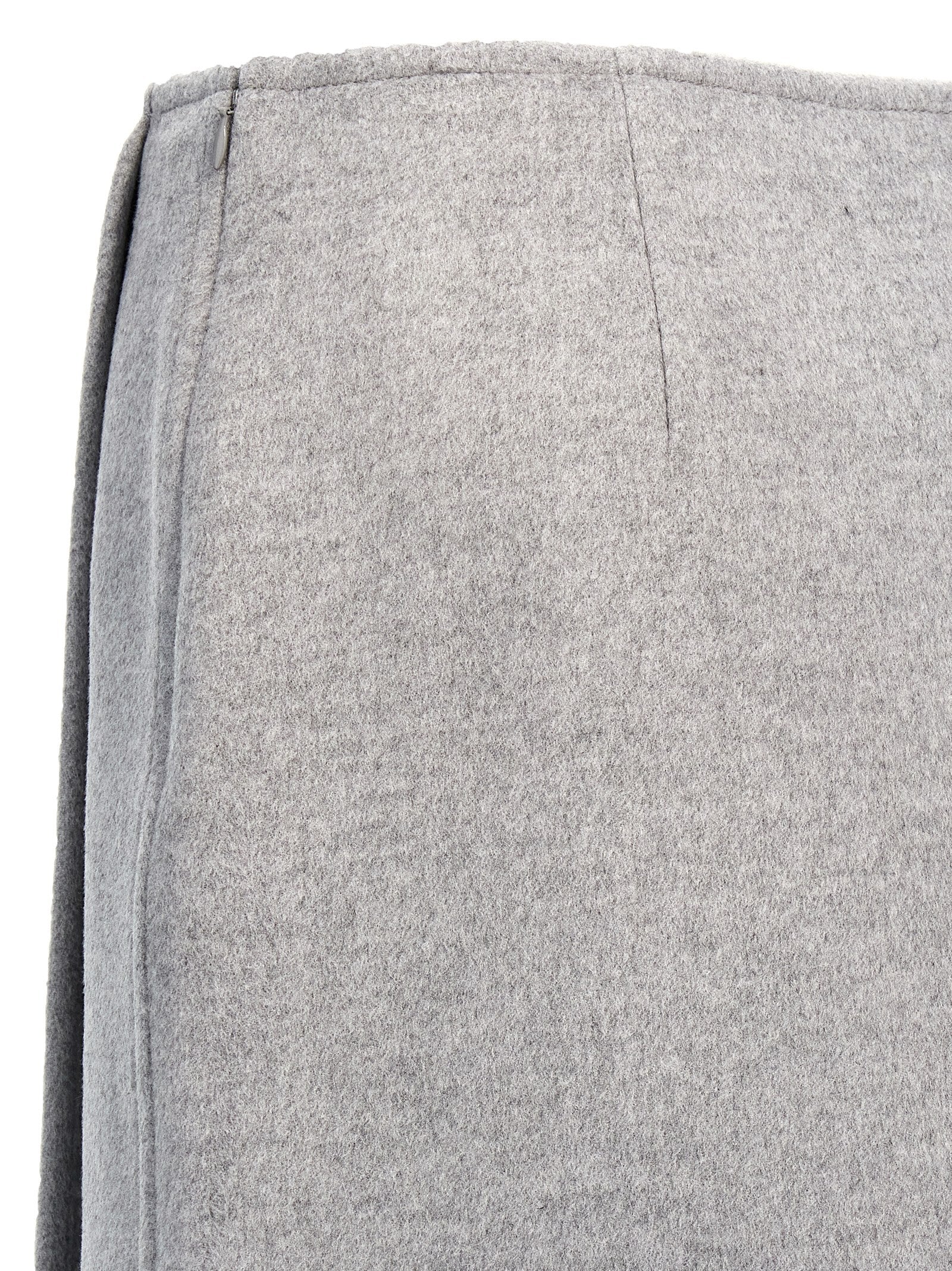Tory Burch 100% Wool skirt in gray — view 4