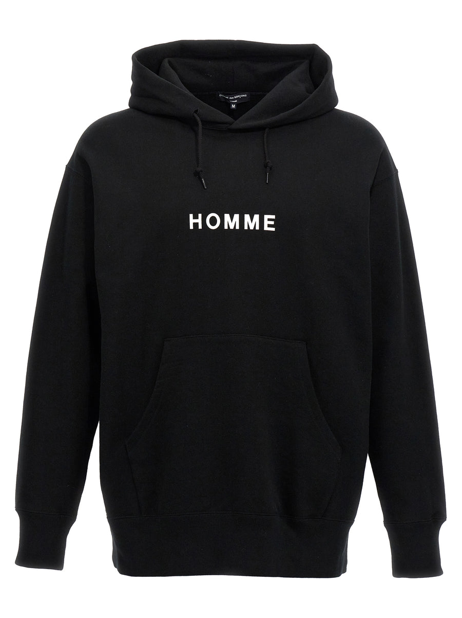 Comme des Garçons 100% cotton hoodie in black