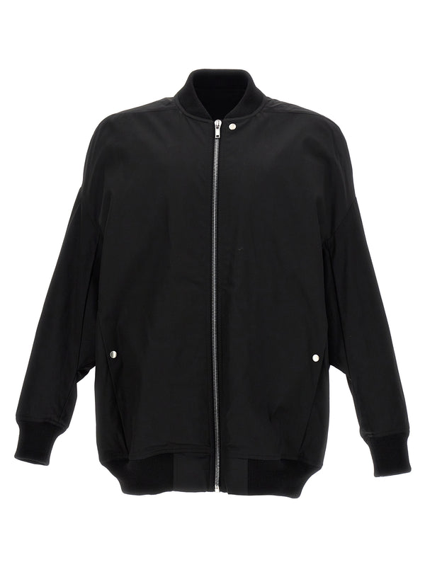 Rick Owens 91% Nylon bomber jacket in black