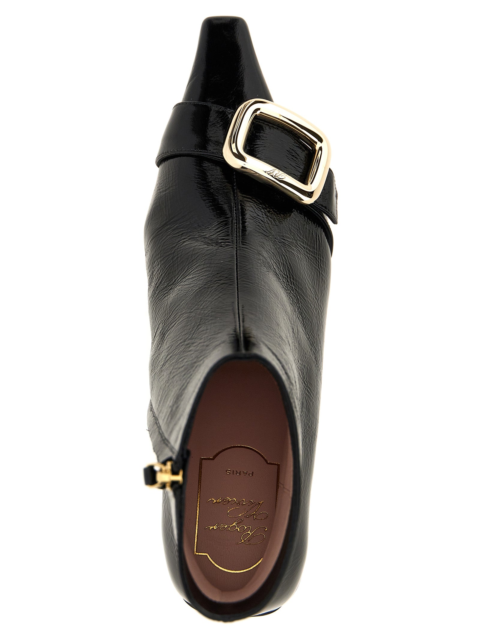 Roger Vivier 100% Calfskin leather ankle boot in black — view 4
