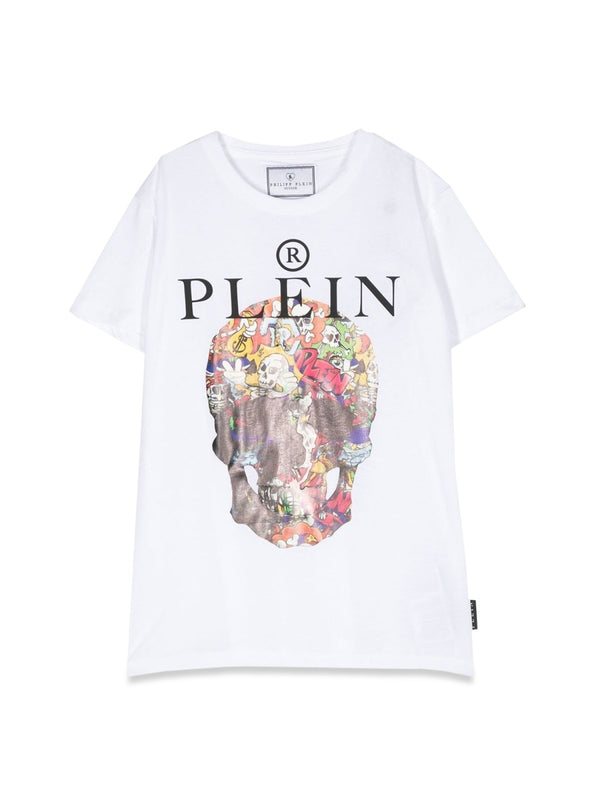 T-Shirt Maxi Skull White Cotton T-shirts