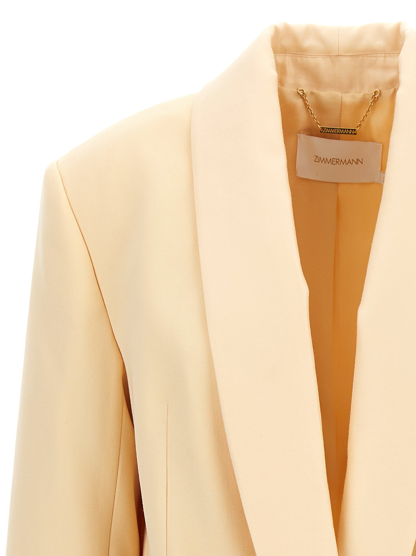 Zimmermann 50% Wool blazer in beige — view 3