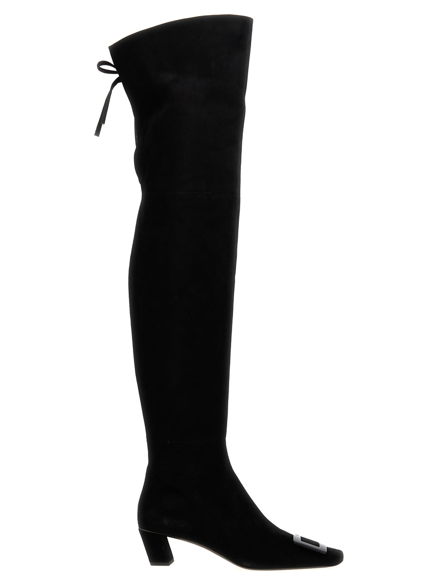 Roger Vivier 100% goat leather boot in black