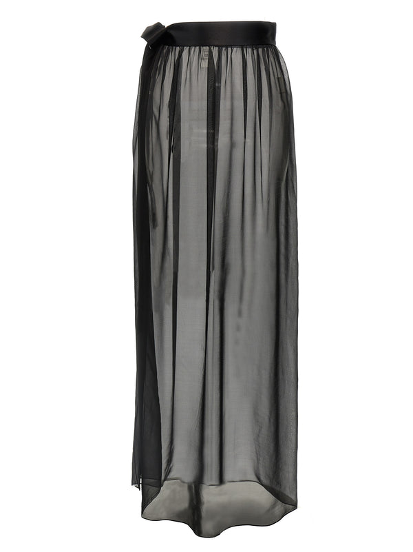 Dolce & Gabbana 100% Silk Chiffon skirt in black