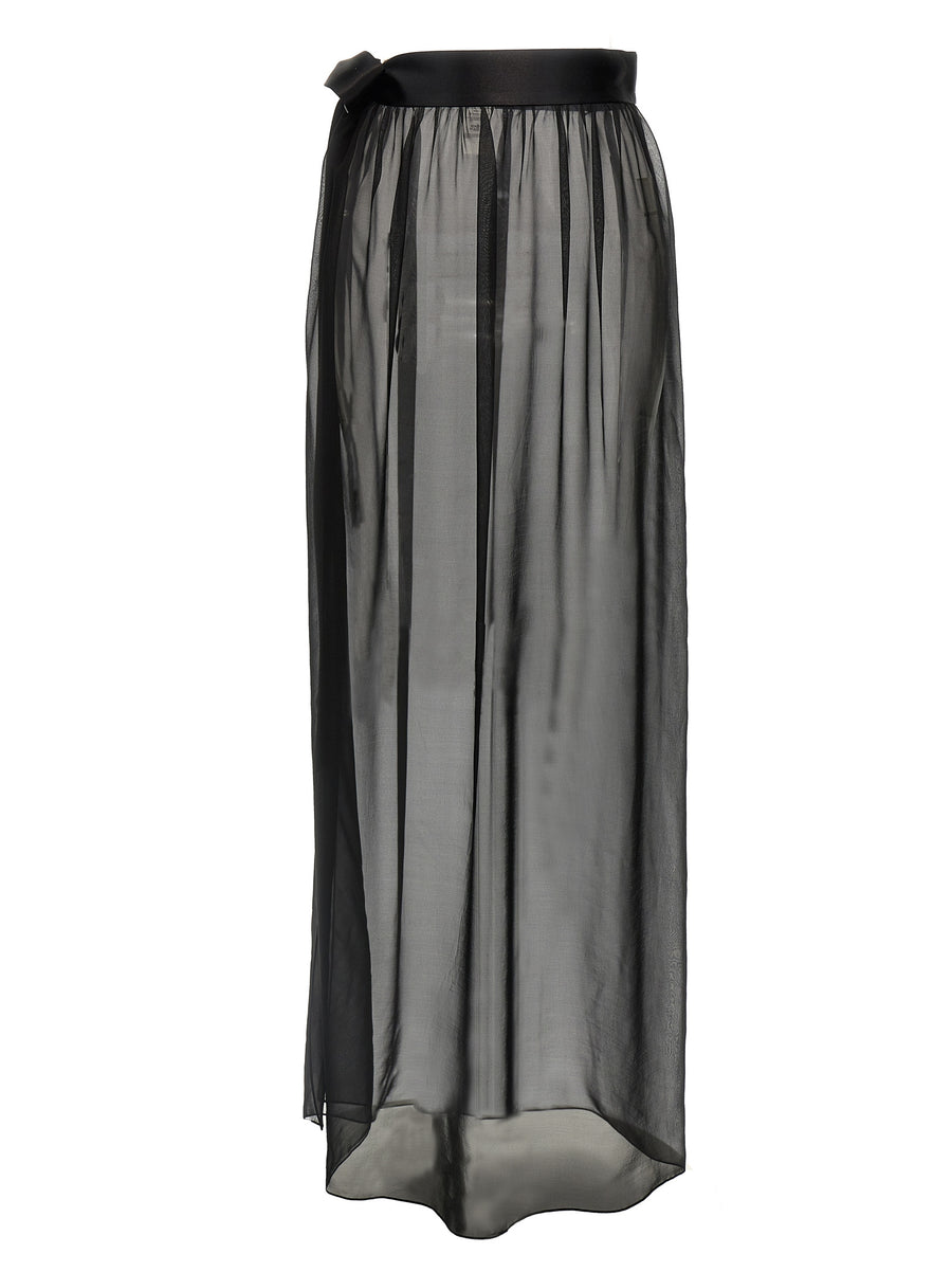 Dolce & Gabbana 100% Silk Chiffon skirt in black