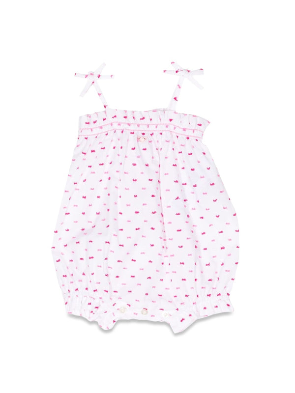 Romper With Printed Pattern Pink Cotton Sets