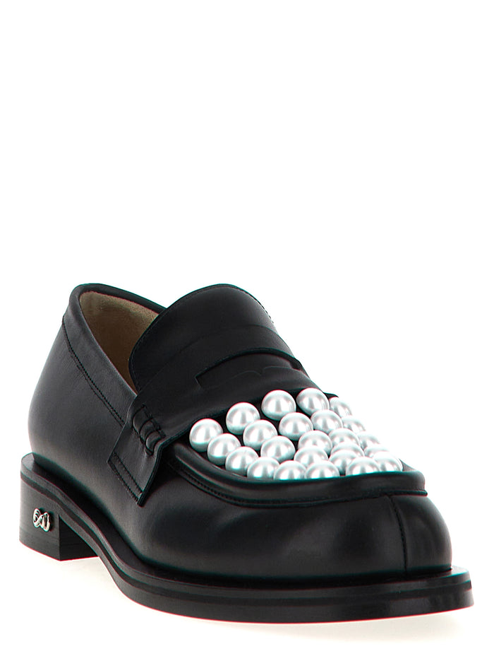 Mach & Mach 100% Calfskin Leather loafer in black — view 2