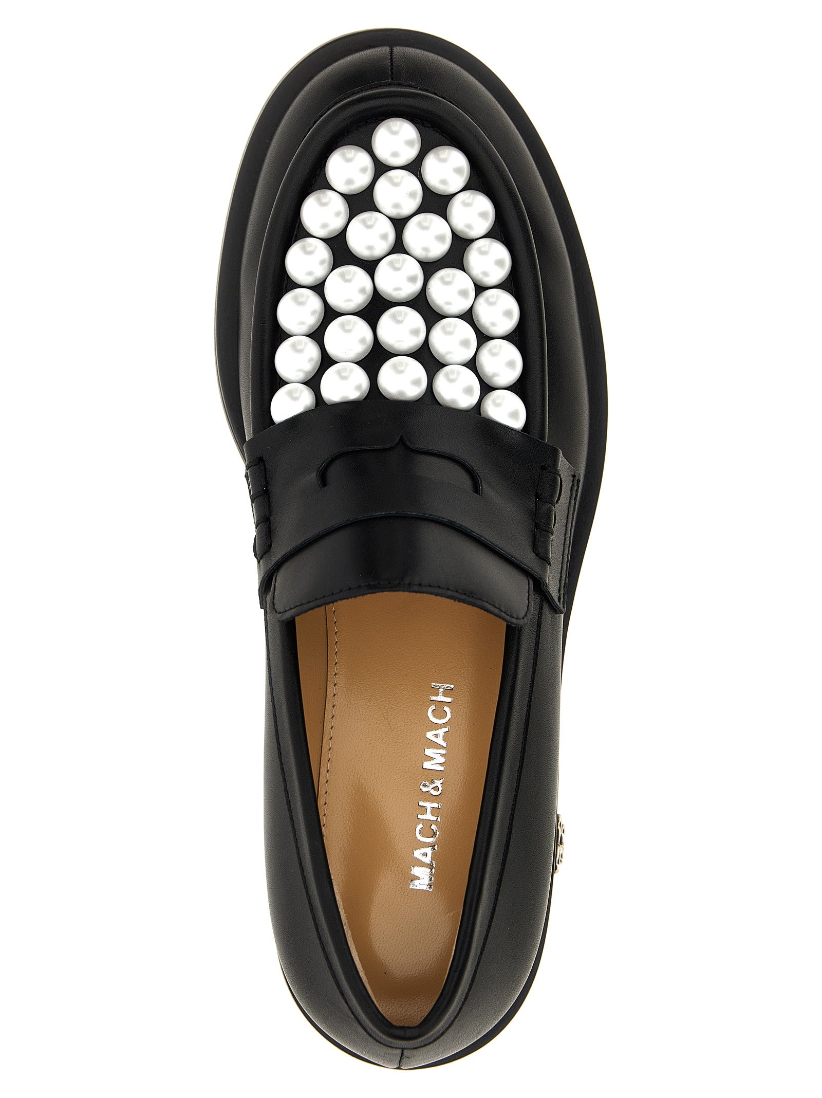 Mach & Mach 100% Calfskin Leather loafer in black — view 4