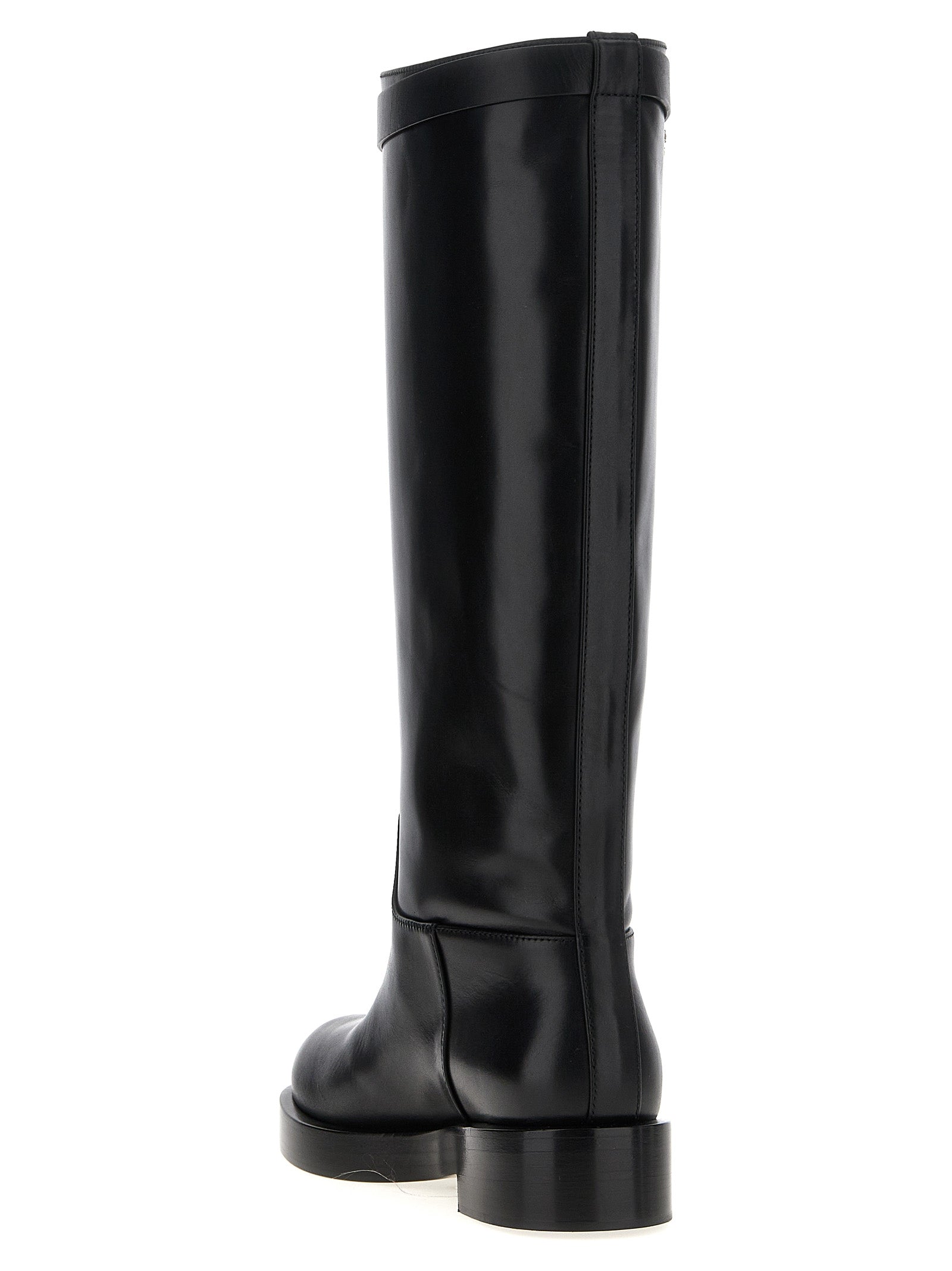 Mach & Mach 100% calfskin leather boot in black — view 3