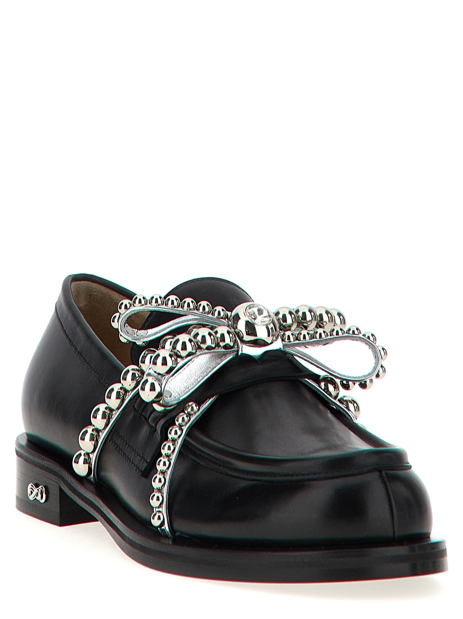 Mach & Mach 100% leather loafer in black — view 2
