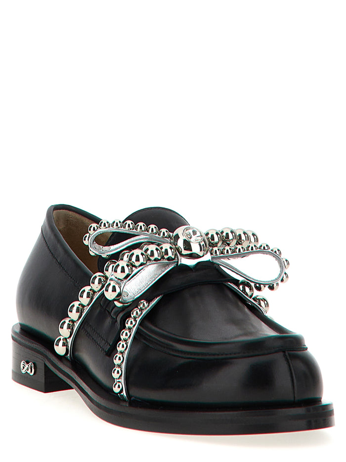 Mach & Mach 100% leather loafer in black — view 2