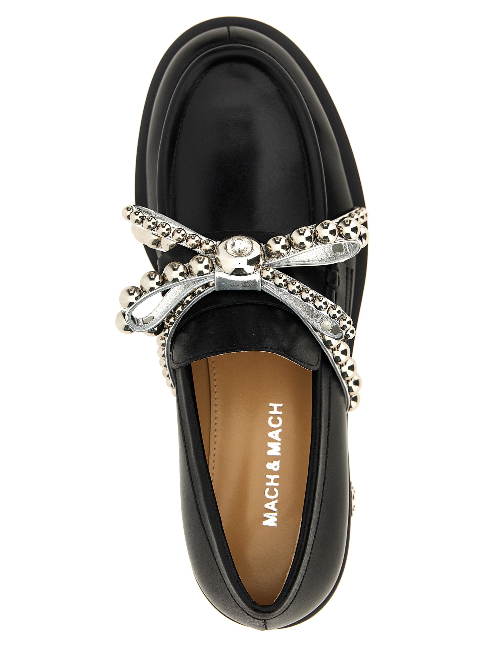 Mach & Mach 100% leather loafer in black — view 4