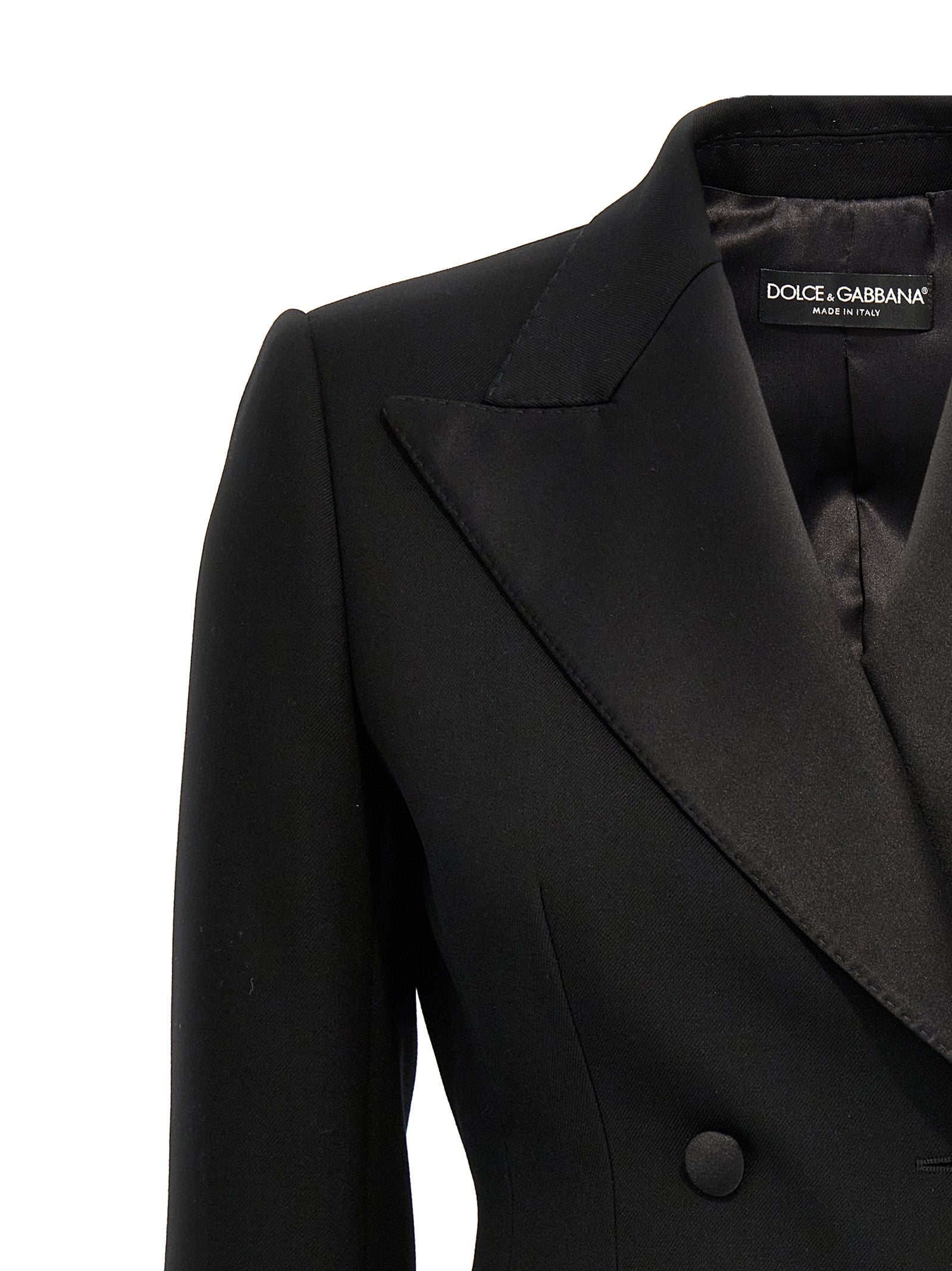 Dolce & Gabbana 83% virgin wool blazer in black — view 3
