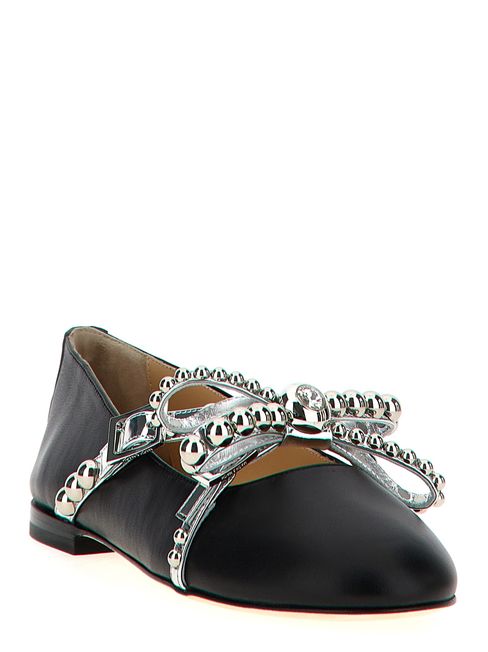 Mach & Mach 100% leather ballet flat in black — view 2