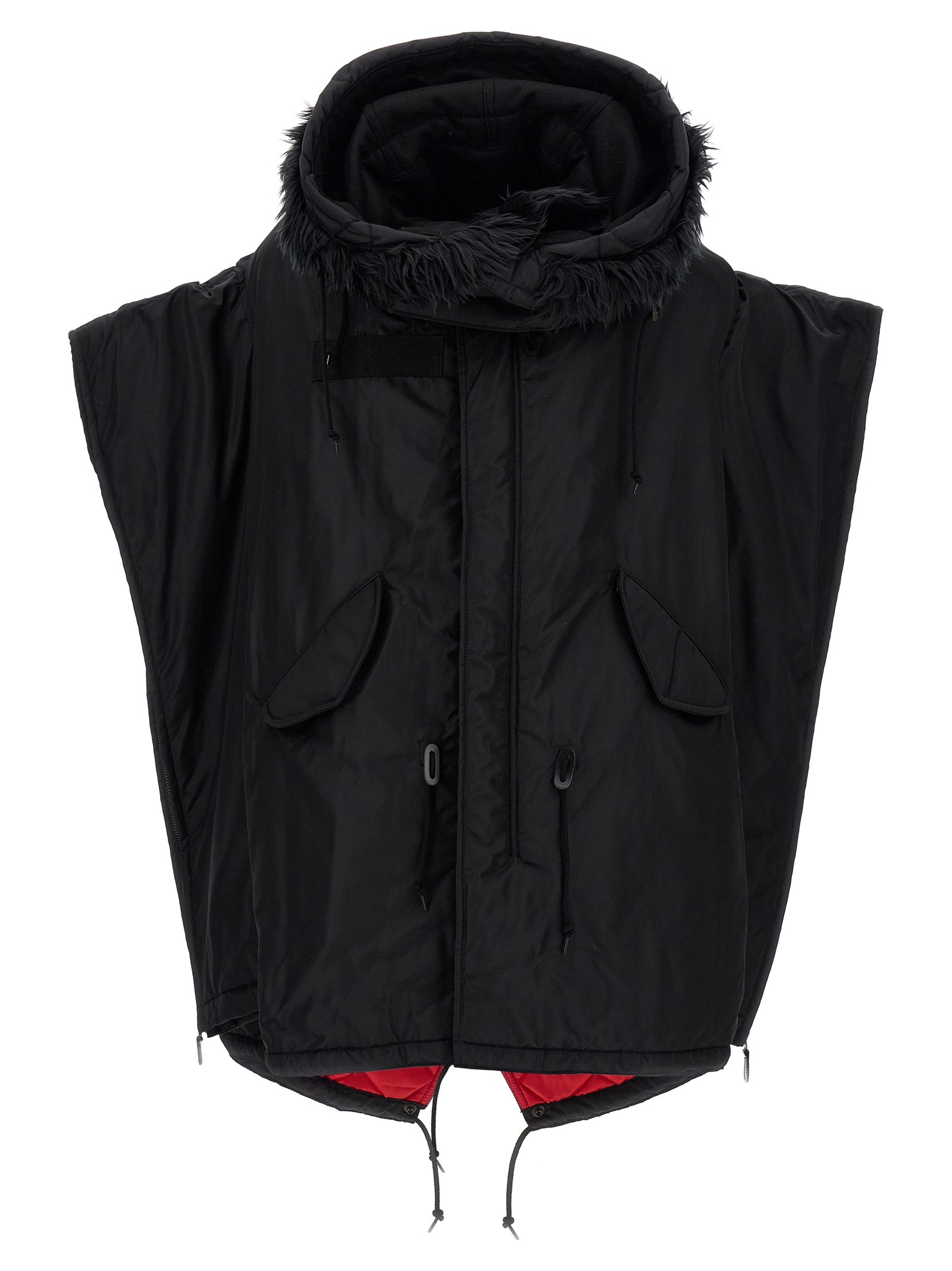 Junya Watanabe 100% Nylon down jacket in black