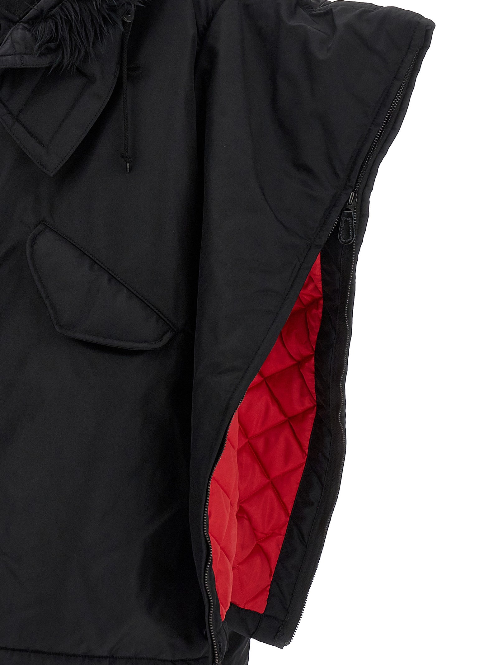 Junya Watanabe 100% Nylon down jacket in black — view 4