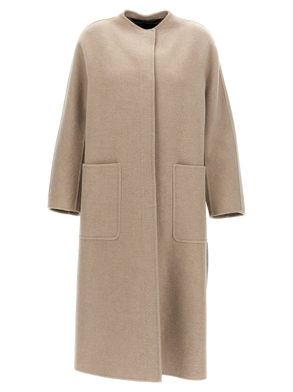 Max Mara 100% Cashmere coat in beige