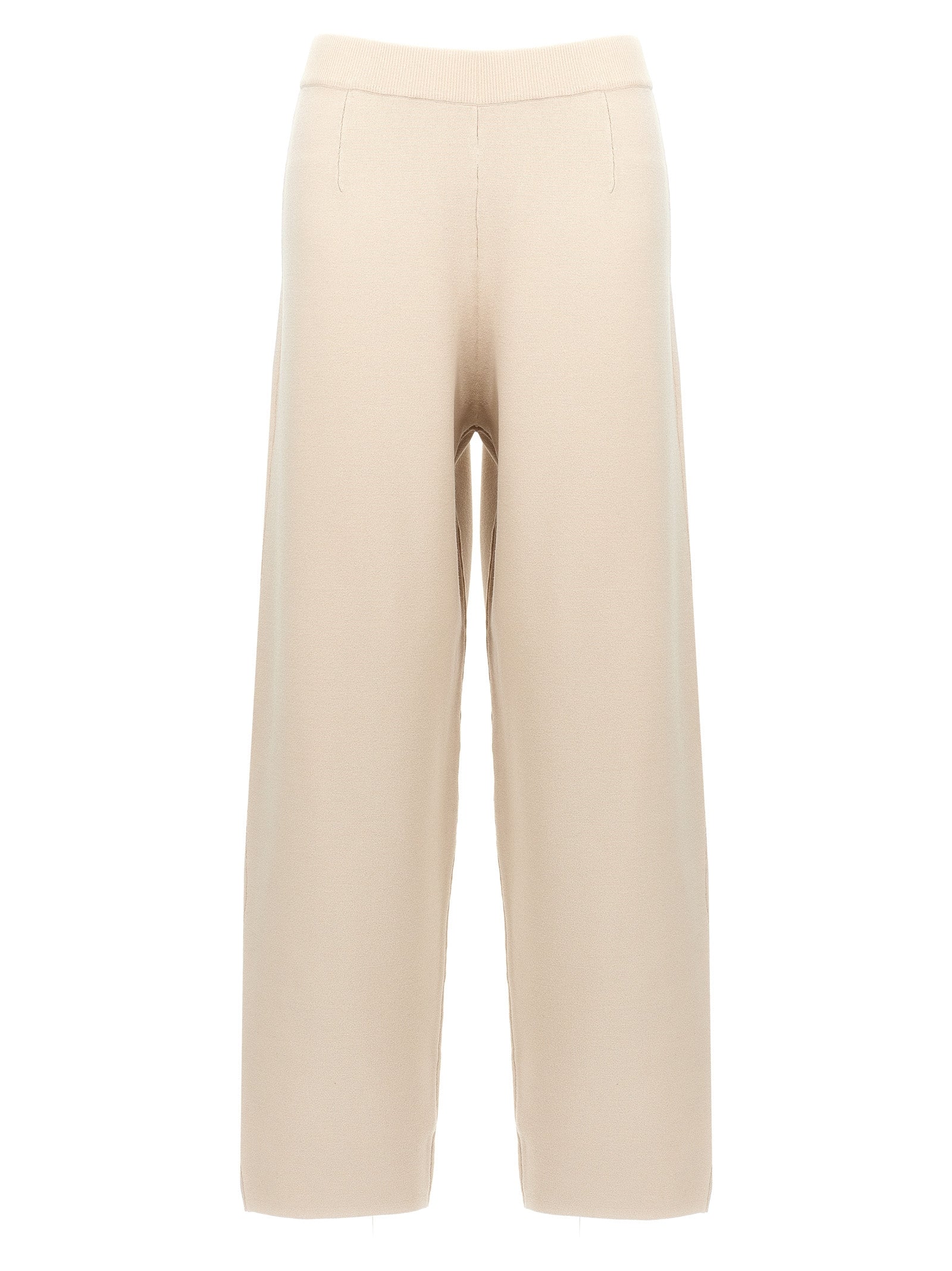 Max Mara 72% viscose trousers in beige