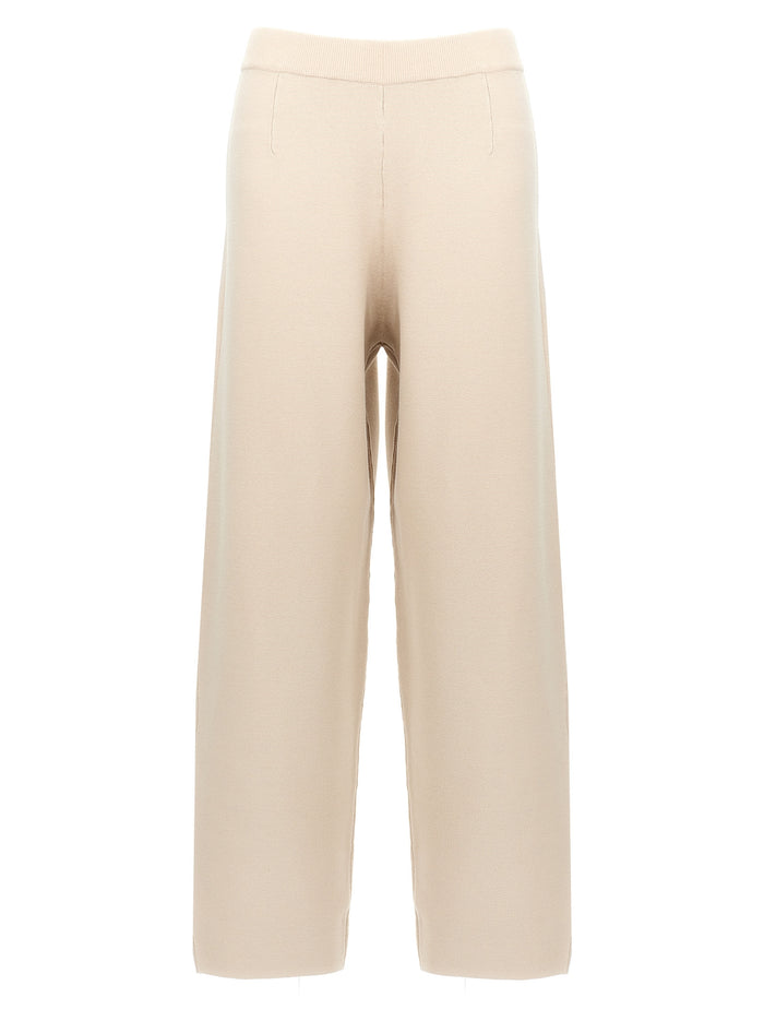 Max Mara 72% viscose trousers in beige