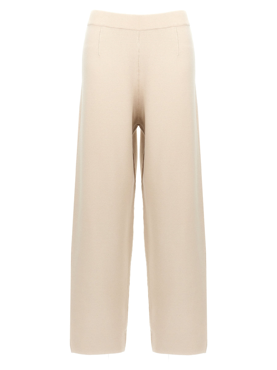 Max Mara 72% viscose trousers in beige