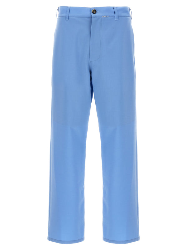 Marni 53% polyester trousers in blue