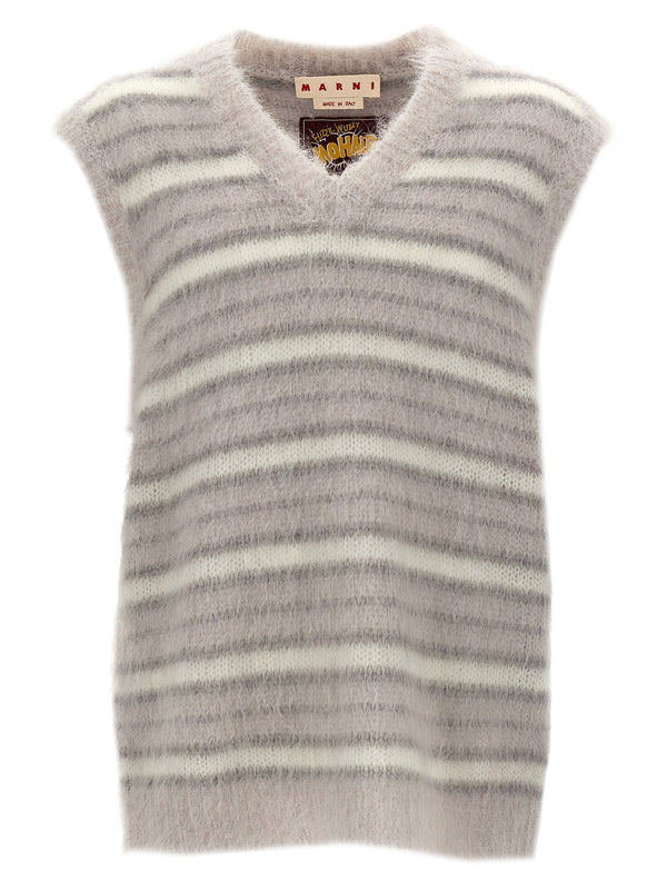 Marni 80% mohair tank top in gray