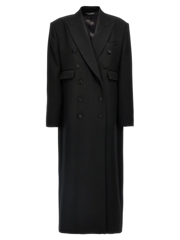 Dolce & Gabbana 100% virgin wool coat in black