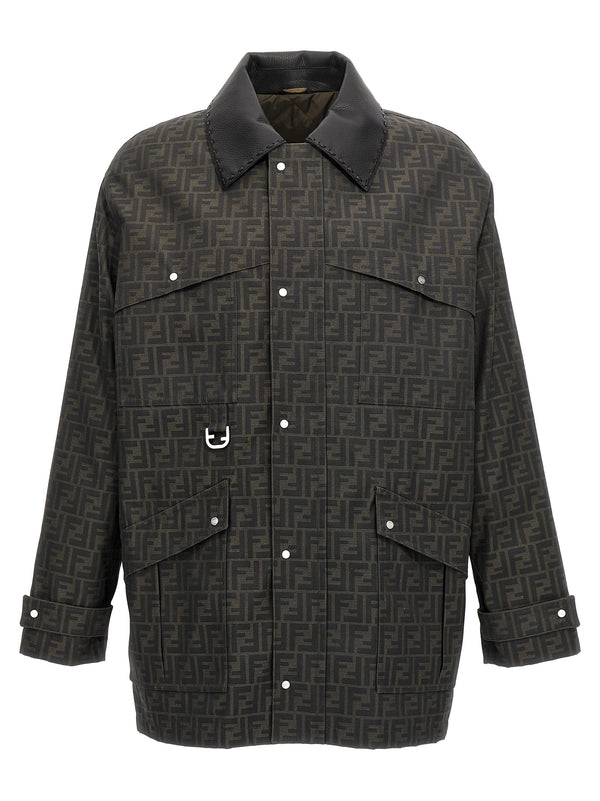 Fendi 65% polyester jacket in brown