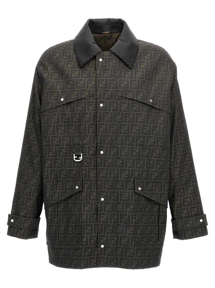 Fendi 65% polyester jacket in brown