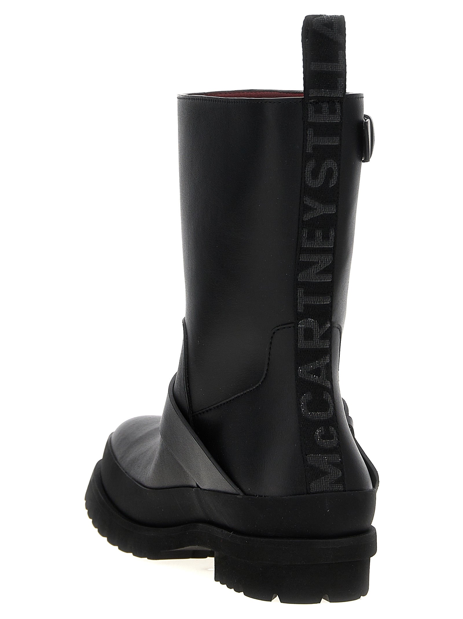 Stella McCartney 100% polyester ankle boot in black — view 3