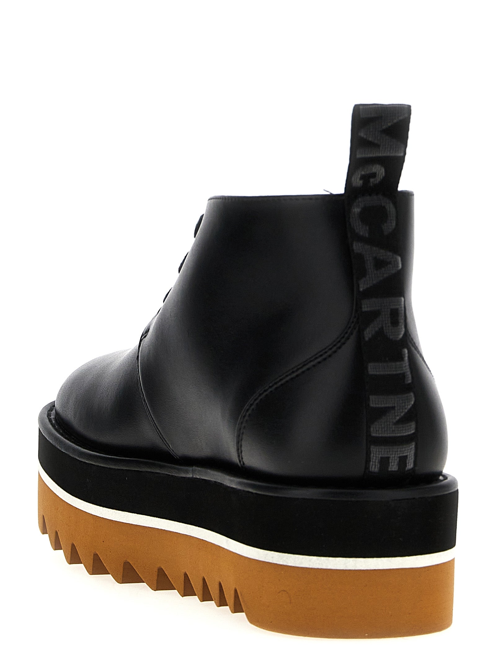 Stella McCartney 76% Polyurethane ankle boot in black — view 3