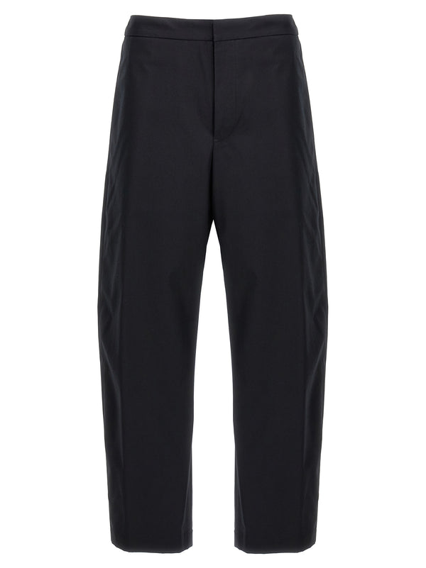 Jil Sander 100% Cotton trousers in black