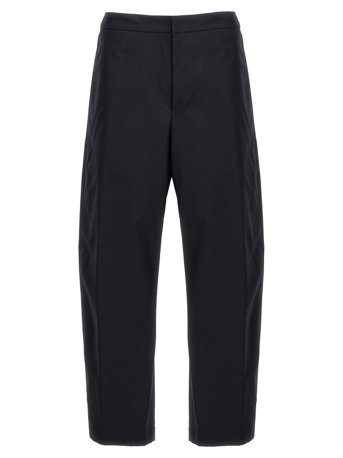 Jil Sander 100% Cotton trousers in black